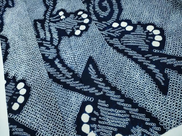平和屋着物∴夏物 浴衣 有松鳴海絞り 南天文 綿 逸品 CAAY4424ng