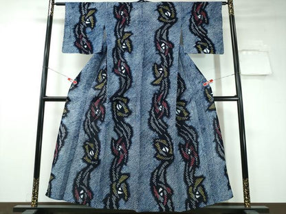 平和屋着物∴夏物 浴衣 有松鳴海絞り 枝花文 綿 逸品 CAAY4425ng