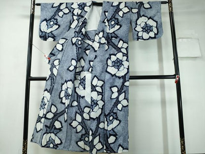 平和屋着物∴夏物　浴衣　有松鳴海絞り　枝花文　綿　逸品　CAAY4426ng
