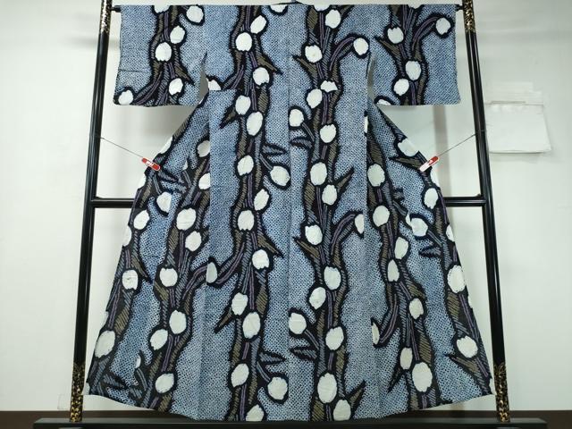 平和屋着物∴夏物 浴衣 有松鳴海絞り チューリップ 綿 逸品 CAAY4428ng