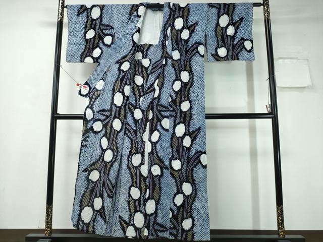 平和屋着物∴夏物 浴衣 有松鳴海絞り チューリップ 綿 逸品 CAAY4428ng