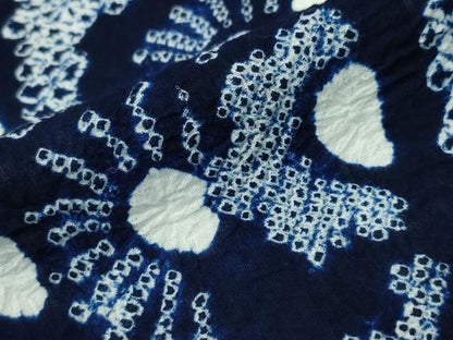 平和屋着物∴夏物 浴衣 有松鳴海絞り よろけ縞花文 綿 逸品 CAAY4430ng