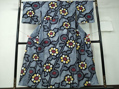 平和屋着物∴夏物 浴衣 有松鳴海絞り 枝菊花文 綿 逸品 CAAY4435ng