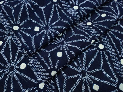 平和屋着物∴夏物 浴衣 有松鳴海絞り 麻の葉文様 綿 逸品 未使用 CAAY4439ng