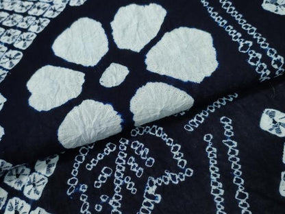 平和屋着物∴夏物 浴衣 有松鳴海絞り 枝花文 綿 逸品 CAAY4440ng