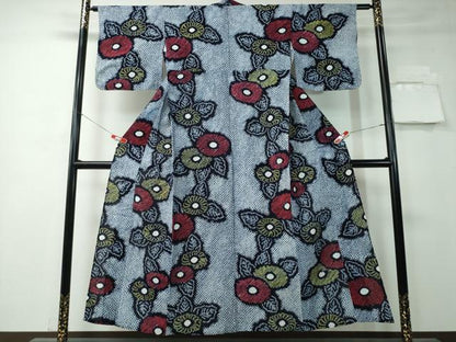 平和屋着物∴夏物 浴衣 有松鳴海絞り 菊花文 綿 逸品 CAAY4443ng