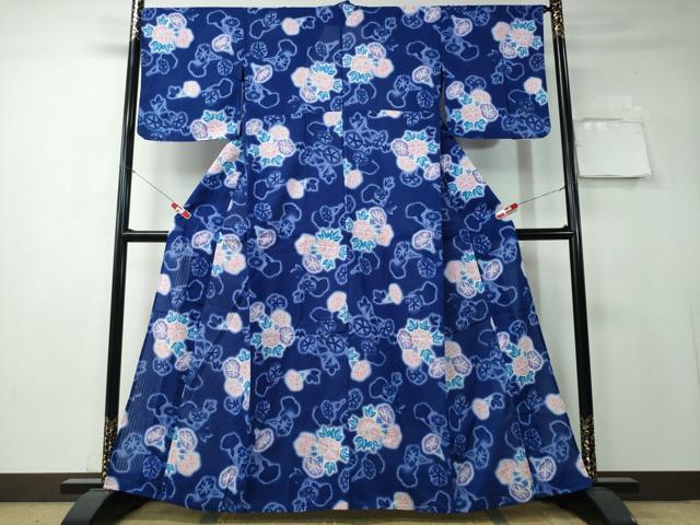 平和屋着物∴夏物 浴衣 綿紅梅 朝顔 暈し染め 綿 逸品 CAAY4448ng