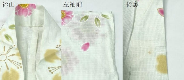 平和屋着物∴夏物 浴衣 綿紅梅 舞桜 金彩 綿 逸品 CAAY4451ng