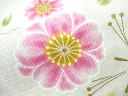 平和屋着物∴夏物 浴衣 綿紅梅 舞桜 金彩 綿 逸品 CAAY4451ng