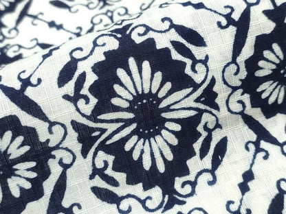 平和屋着物∴夏物 浴衣 型染め 花唐草菱文 綿 逸品 CAAY4457ng
