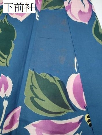 平和屋着物∴夏物　世界的ファッションデザイナー　山本寛斎　kansaiブランド　浴衣　枝花文　綿　未使用　逸品　CAAY4467ng