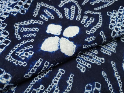 平和屋着物∴夏物 浴衣 有松鳴海絞り 枝花文 綿 逸品 CAAY4470ng