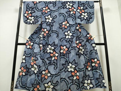 平和屋着物∴夏物 浴衣 有松鳴海絞り 花唐草文 綿 逸品 CAAY4471ng