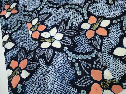 平和屋着物∴夏物 浴衣 有松鳴海絞り 花唐草文 綿 逸品 CAAY4471ng