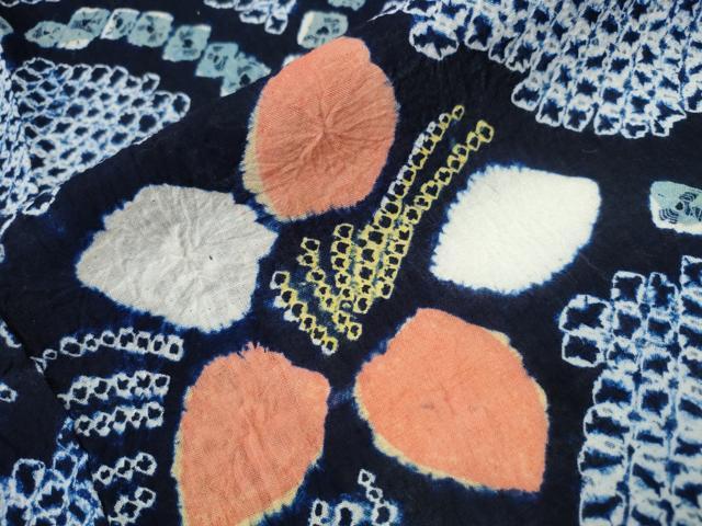 平和屋着物∴夏物 浴衣 有松鳴海絞り 花唐草文 綿 逸品 CAAY4471ng