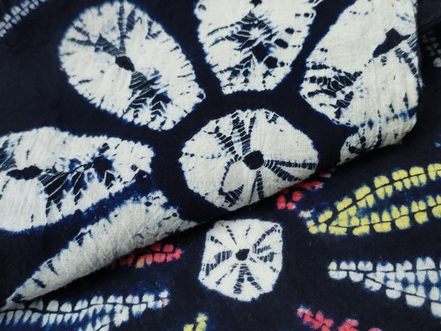 平和屋着物∴夏物 浴衣 有松鳴海絞り 舞菊文 綿 逸品 CAAY4477ng