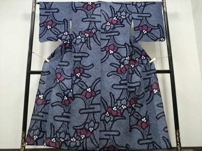 平和屋着物∴夏物 浴衣 有松鳴海絞り エ霞杜若 綿 逸品 CAAY4478ng