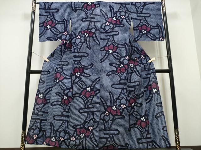 平和屋着物∴夏物 浴衣 有松鳴海絞り エ霞杜若 綿 逸品 CAAY4478ng