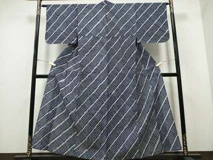 平和屋着物∴夏物 浴衣 有松鳴海絞り 斜線文 綿 逸品 CAAY4479ng