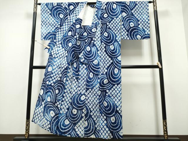 平和屋着物∴夏物 浴衣 有松鳴海絞り 流水文 綿 逸品 CAAY4481ng