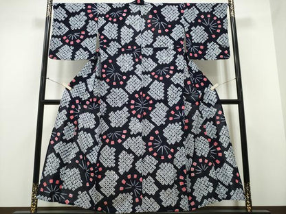 平和屋着物∴夏物 浴衣 有松鳴海絞り 花火 綿 逸品 CAAY4482ng