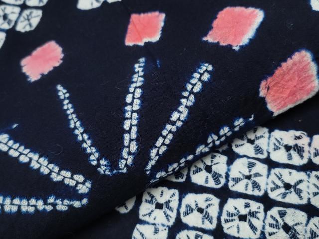 平和屋着物∴夏物 浴衣 有松鳴海絞り 花火 綿 逸品 CAAY4482ng