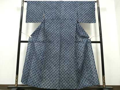 平和屋着物∴夏物 浴衣 有松鳴海絞り 天井菱文 綿 逸品 CAAY4486ng