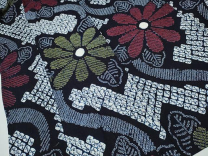 平和屋着物∴夏物 浴衣 有松鳴海絞り 流水舞菊文 綿 逸品 CAAY4490ng