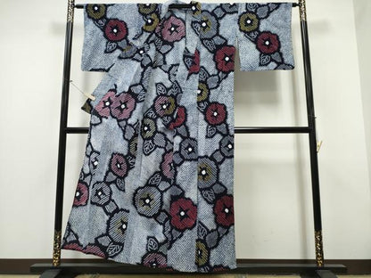 平和屋着物∴夏物 浴衣 有松鳴海絞り 朝顔 綿 逸品 CAAY4491ng