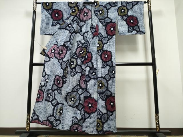 平和屋着物∴夏物 浴衣 有松鳴海絞り 朝顔 綿 逸品 CAAY4491ng