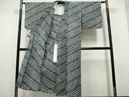 平和屋着物∴夏物 浴衣 有松鳴海絞り 斜線文 綿 逸品 CAAY4495ng
