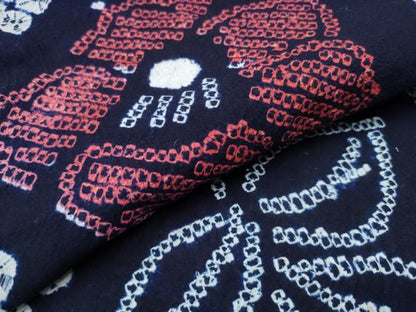 平和屋着物∴夏物 浴衣 有松鳴海絞り 椿 綿 逸品 CAAY4496ng