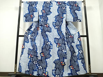 平和屋着物∴夏物 浴衣 有松鳴海絞り 桐花文 綿 逸品 CAAY4497ng