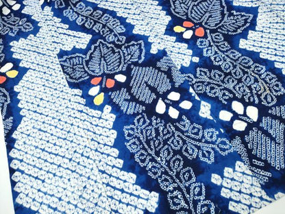 平和屋着物∴夏物 浴衣 有松鳴海絞り 桐花文 綿 逸品 CAAY4497ng