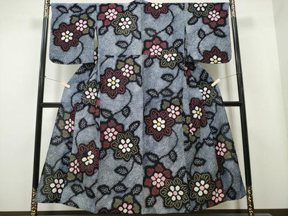 平和屋着物∴夏物 浴衣 有松鳴海絞り 花唐草文 綿 逸品 CAAY4498ng