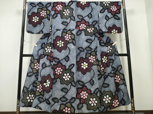平和屋着物∴夏物 浴衣 有松鳴海絞り 花唐草文 綿 逸品 CAAY4498ng