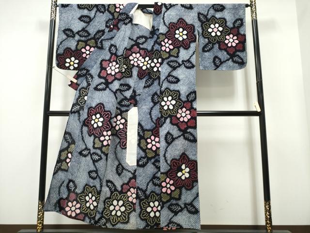 平和屋着物∴夏物 浴衣 有松鳴海絞り 花唐草文 綿 逸品 CAAY4498ng