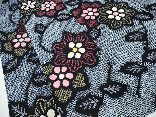 平和屋着物∴夏物 浴衣 有松鳴海絞り 花唐草文 綿 逸品 CAAY4498ng