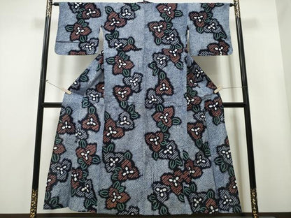 平和屋着物∴夏物 浴衣 有松鳴海絞り 舞花文 綿 逸品 CAAY4499ng
