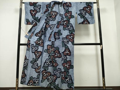 平和屋着物∴夏物 浴衣 有松鳴海絞り 舞花文 綿 逸品 CAAY4499ng