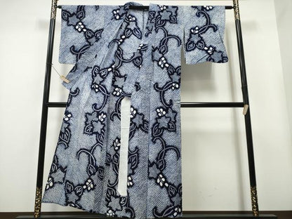 平和屋着物∴夏物 浴衣 有松鳴海絞り 蔦の葉花文 綿 逸品 CAAY4505ng