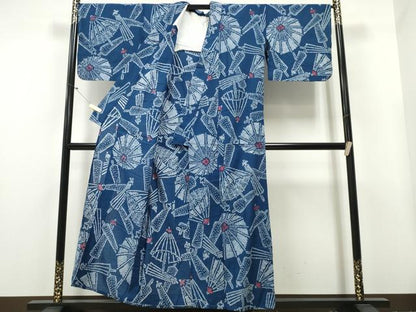 平和屋着物∴夏物 浴衣 有松鳴海絞り 番傘 綿 逸品 CAAY4507ng