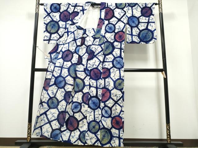 平和屋着物∴夏物 浴衣 有松鳴海絞り 吉祥丸文 綿 逸品 CAAY4509ng