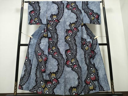 平和屋着物∴夏物 浴衣 有松鳴海絞り 孔雀羽文 綿 逸品 未使用 CAAY4510ng
