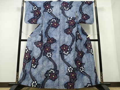 平和屋着物∴夏物 浴衣 有松鳴海絞り 流水舞花文 綿 逸品 CAAY4511ng
