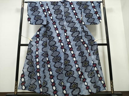 平和屋着物∴夏物 浴衣 有松鳴海絞り 抽象文様 綿 逸品 CAAY4512ng