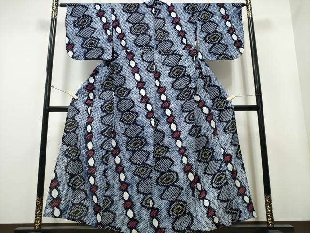 平和屋着物∴夏物 浴衣 有松鳴海絞り 抽象文様 綿 逸品 CAAY4512ng