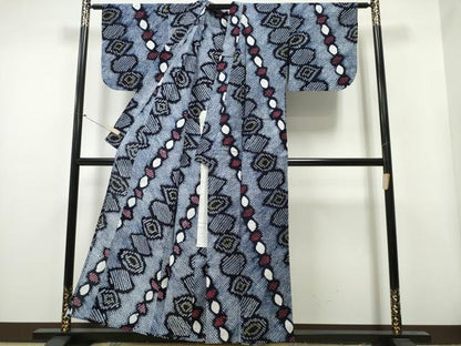 平和屋着物∴夏物 浴衣 有松鳴海絞り 抽象文様 綿 逸品 CAAY4512ng