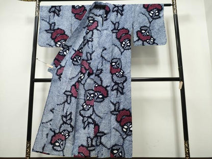 平和屋着物∴夏物 浴衣 有松鳴海絞り 草木文 綿 逸品 CAAY4514ng