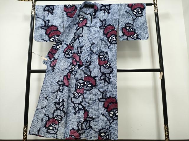 平和屋着物∴夏物 浴衣 有松鳴海絞り 草木文 綿 逸品 CAAY4514ng